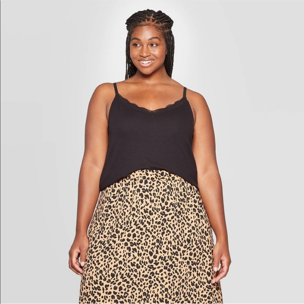 Ava & Viv Black Lace Tank Top